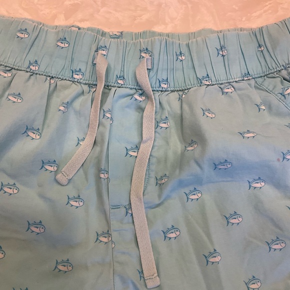 Southern Tide Cotton Shorts (2), sea green, navy plaid, drawstrings pockets Sz S - Picture 14 of 16